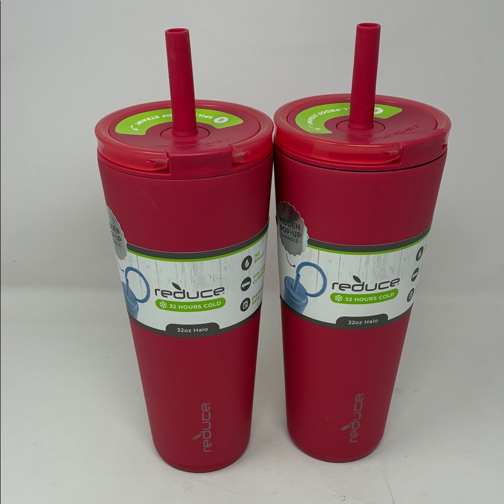 (2 Pack) Reduce Red Water Bottle - 32oz